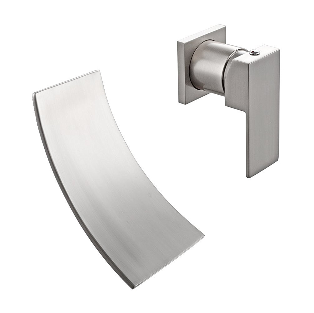 Aserri Wall Mount Bathroom Sink Faucet with Steel & Brass Body
